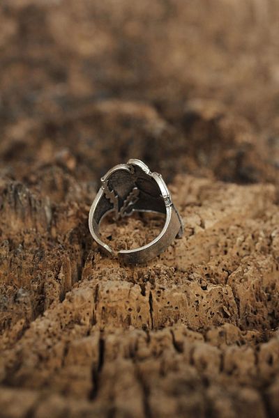 shopwave Adjustable Seljuk Eagle Arma Men's Ring