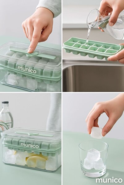 Munico 56’lı Basmalı Buzluk Fonksiyonel ve Kompakt Basmalı Hazneli Buzlukla M...