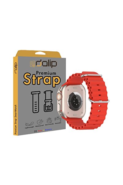 dalip Apple Watch Strap BuckleSteel Silicon Red, 42 - 49 mm