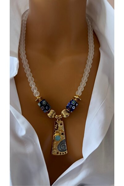 Nevaa Still Cam boncuk tasarım yaz kolyesi