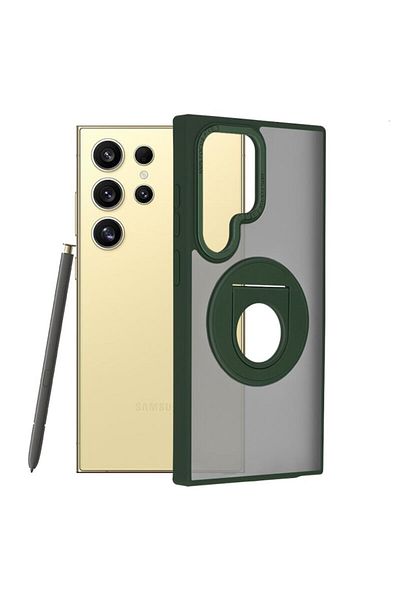 Dali Protective Case Compatible with Samsung Galaxy S24 Ultra, Ghost Holder Series, Green