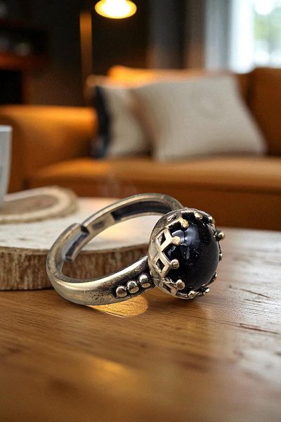 NBS Beautiful Naturel Stones Ring Pure Copper Adjustable Agate Stone Special Design (Daily, Gift, Special Occasions)