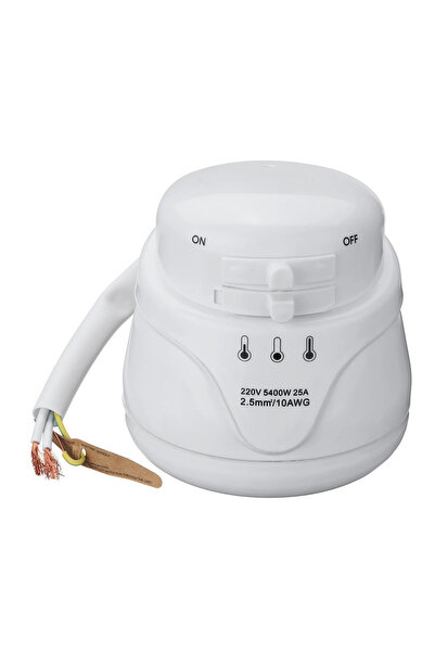 GÜMRÜK BEY Taşınabilir Kolay Montajlı Ani Su Isıtıcısı Ayarlanabilir 3 Sıcaklık Kademesi 5400W 220V 25A 4mm²