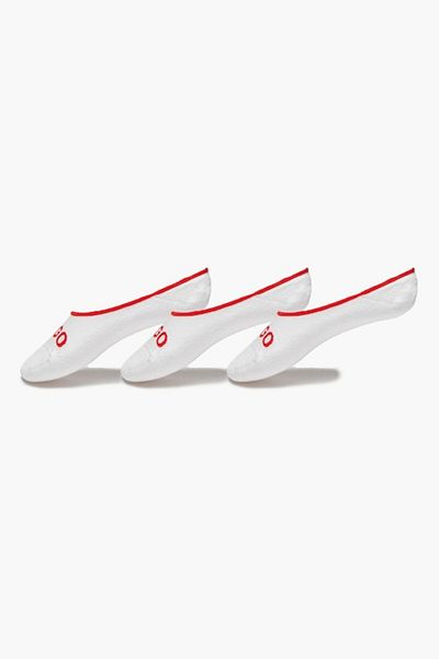 HUGO , Set of ultra-short socks with logo - 3 pairs, Red, White, Size 41-42 EU