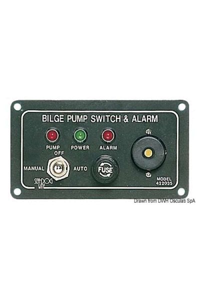 OSCULATI Comutator Panou Pompe Santina 12V cu Iluminare, Alarma si Siguranta