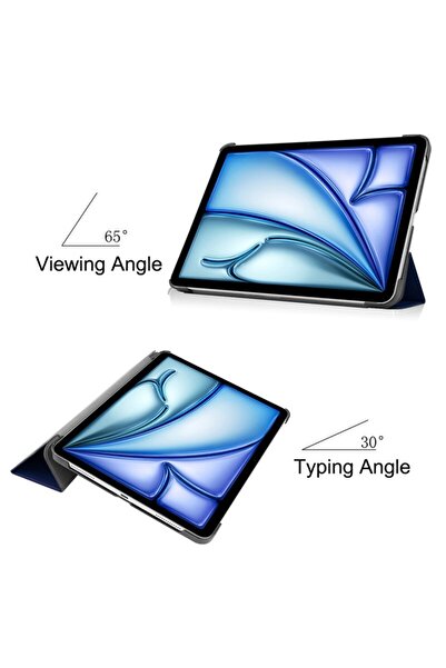 Dali Husă de protecție cu clapă pentru Apple iPad Air 13 2024, FoldPro, tip suport, piele, albastră