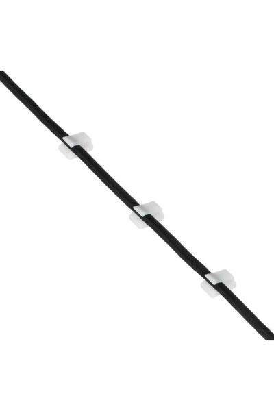 Dali Cleme autoadezive pentru bandă LED, set de 10, 1,3x1 cm, plastic, albe