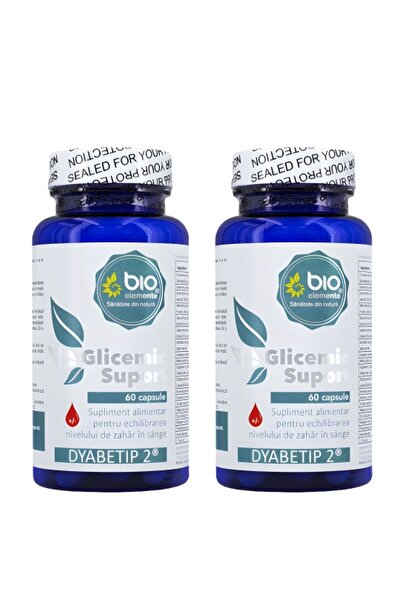 Bio Elemente Glicemic Suport Pachet 2 Flacoane - Supliment Pentru Reglarea Glicemiei (120 capsule)
