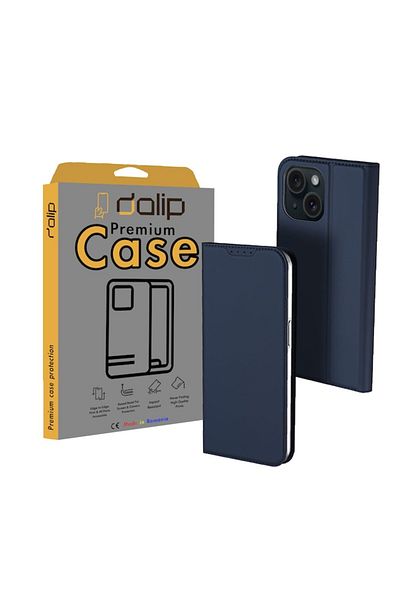 dalip Husă tip flip pentru Samsung Galaxy A54, husă business book Dalip, HQ TPU, albastră