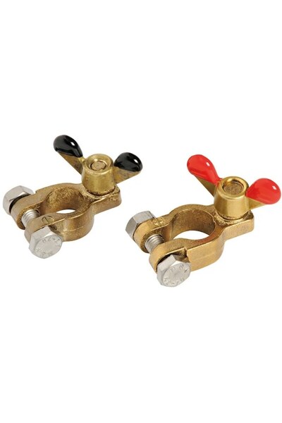 OSCULATI Kit Cleme si Capace Izolare Baterie, PVC Rosu-Negru, Model Universal