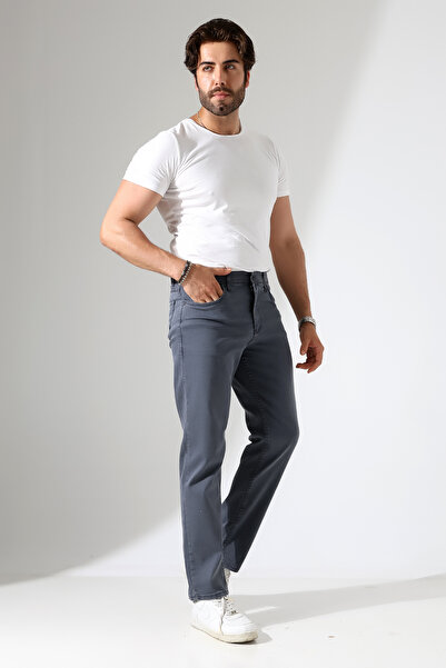 sports here Pánské kvalitní elastické kalhoty z lycry fialové barvy Regular Fit