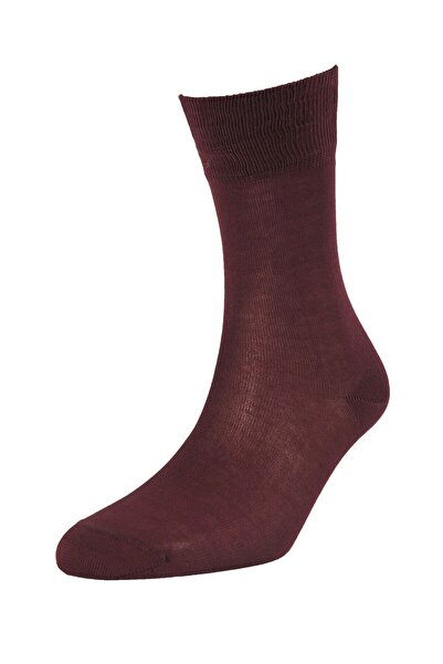 MONDEX - Elegant mercerized cotton socks for men, bordo, size 43-46