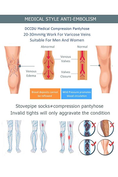 Variteks Italian varicose vein socks, open compression, black, size L