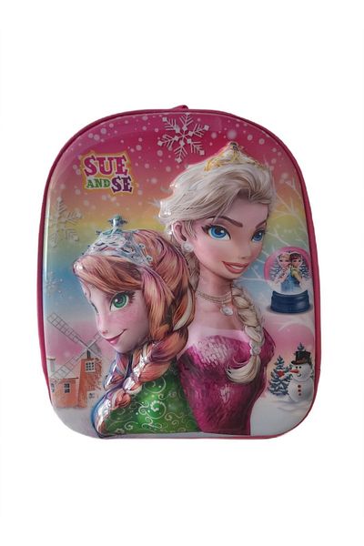 glowfit Girl Sue and Se Embossed 5D Kindergarten Nursery and Daily Use School Bag