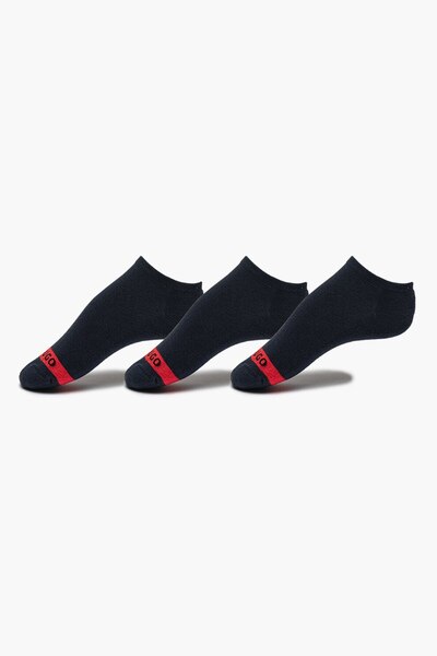 HUGO - Set of ankle socks - 3 pairs, Red, Navy Blue, Size 39-42