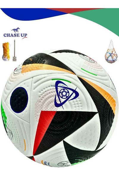 Generic Euro-24 Football Ball Adults & Kids with Net + Metal Needle Soccer Ball for Training footballs