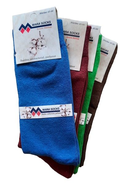 Mara Socks Set 8 perechi de șosete lungi bărbătești, bumbac, multicolore E, 41-44EU