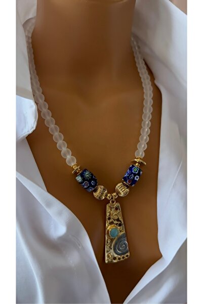 Nevaa Still Cam boncuk tasarım yaz kolyesi