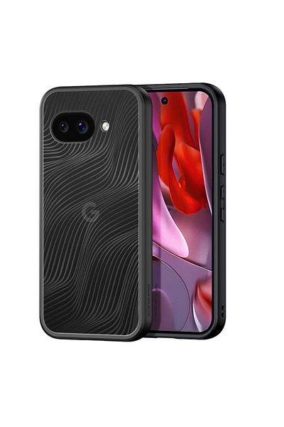 Dali Carcasă de protecție compatibilă cu Google Pixel 9a, seria Aimo, margini negre ranforsate, TPU, transparentă