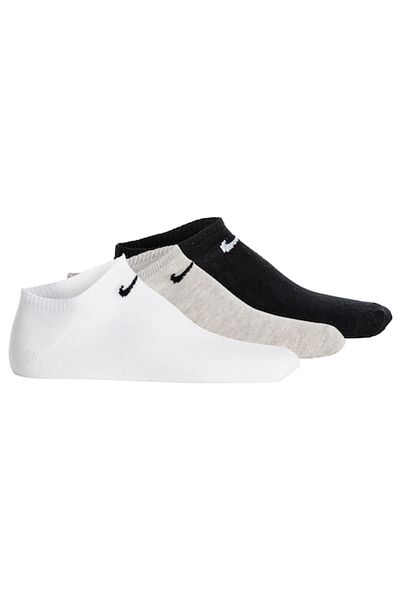 Nike , Set de sosete unisex pana la glezna - 3 perechi, Alb, Negru, Gri, 38-42