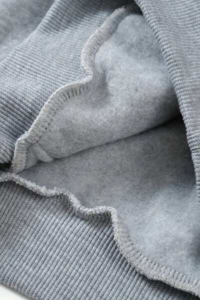 CLAYES Unisex γκρι παιδικό φούτερ με κουκούλα – ΕΚΤΥΠΩΜΕΝΟ ΑΠΟΣΤΟΛΗ, Χοντρό ύφασμα με αναστολή