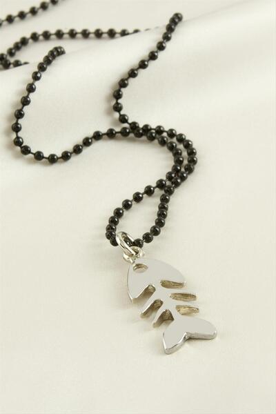 Ronanna Fishbone Ball Chain Men's Necklace