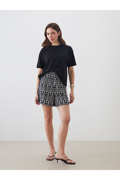 LC Waikiki Peak New Season Elastic Waist Patterned Women's Shorts