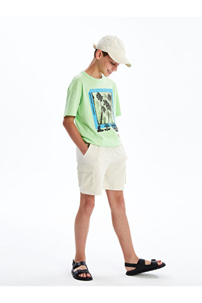 LC Waikiki Plus New Season Elastic Waist Boys Cargo Shorts