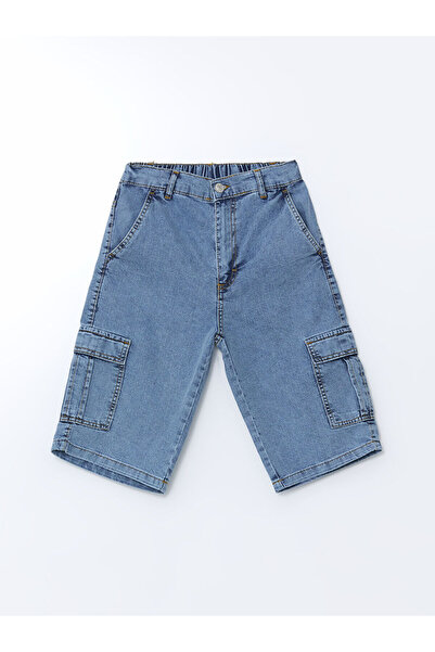 LC Waikiki Lcw Kids Elastic Waist Boys Cargo Jean Shorts