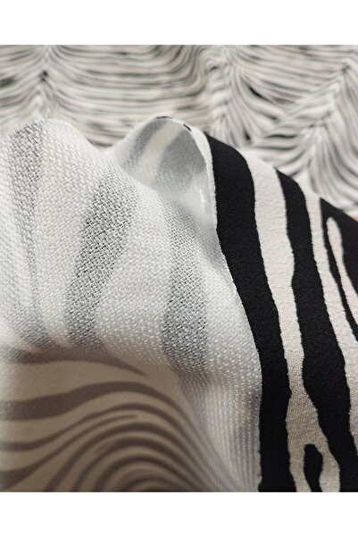 Kumaş Parça TELALI Viscoză marocană cu model zebră (lățime 125 cm x lungime 3...