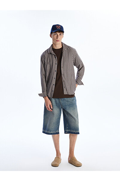 LC Waikiki Ανδρικό τζιν σορτς Indigo Rahat Kalıp