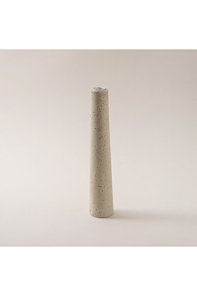 homez ceramic candlestick travertine collection 5.3*5.3*27.3cm