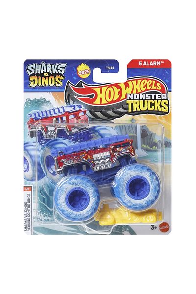 HOT WHEELS MONSTER TRUCK SHARKS VS DINOS CAR 5 ALARM SCALE 1 TO 64
