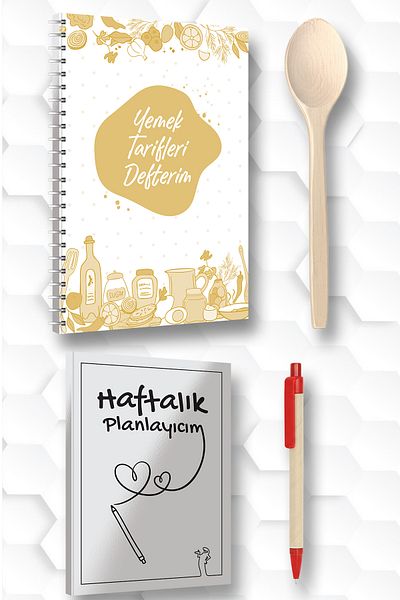 Saydam Yayınları Cooking Recipes Book 150 Sheets 170*24 Size with Gifts