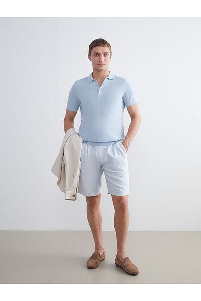 LC Waikiki Pantaloni scurți pentru bărbați din amestec de in