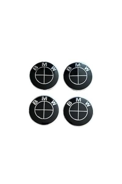 MAF Set 4 embleme stickere abtibild BMW negru complet din tabla (aluminiu) au...