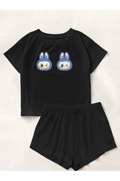 PEMBİŞ HOMEWEAR Labubu Bambuu Shorts Set