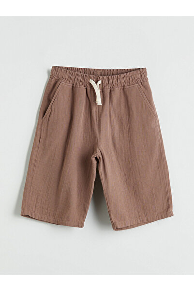 LC Waikiki Novi sezonski mušlin šorts za dečake sa elastičnim strukom - S5QL26Z4