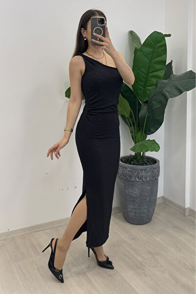 Nazline Γυναικείο φόρεμα μίντι μήκους με έναν ώμο