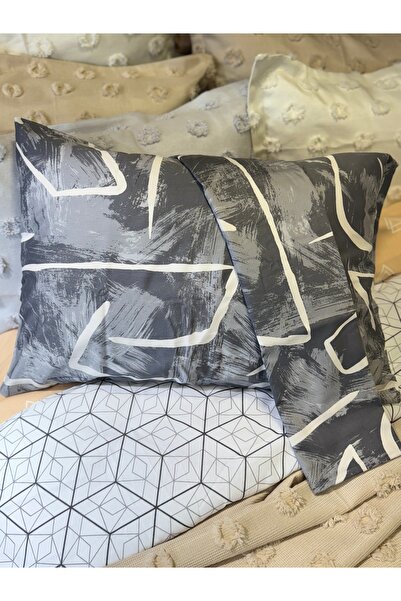 ŞENER HOME 100% Cotton Satin 2-Piece Hobby Pillow Case 50X70 cm