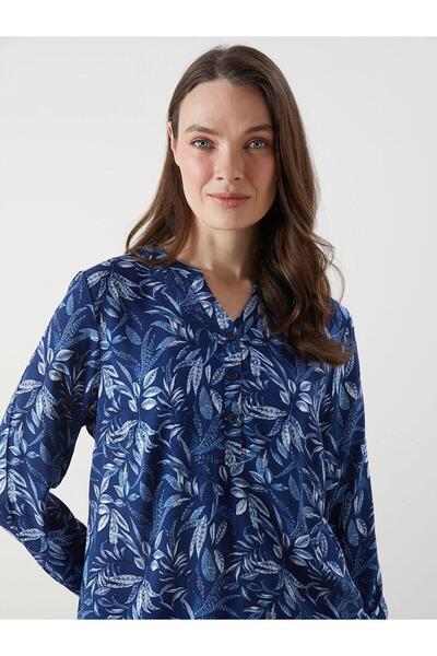 LC Waikiki Μπλούζα LCW Grace με λαιμόκοψη με λουλούδια (W5)