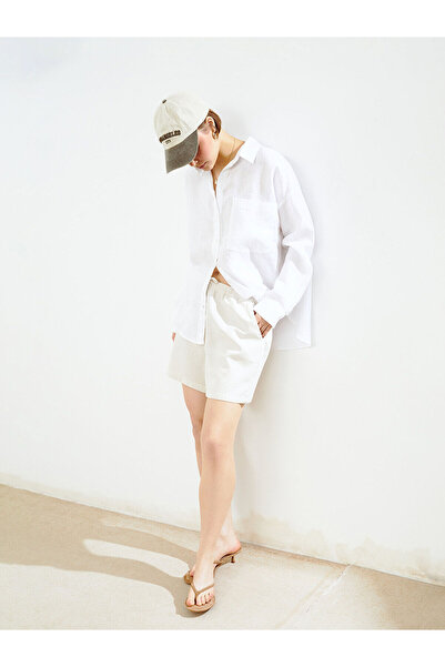 LC Waikiki XSIDE Шорти з еластичним поясом із суміші бавовни та льону для жін...