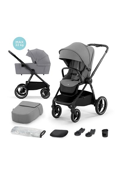 Kinderkraft Καρότσι Neo, 2 σε 1, Πλατινένιο Γκρι
