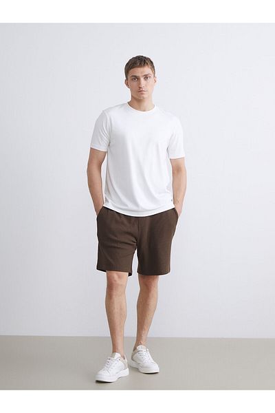 LC Waikiki Ανδρικό βαμβακερό χτενισμένο σορτς Standard Fit