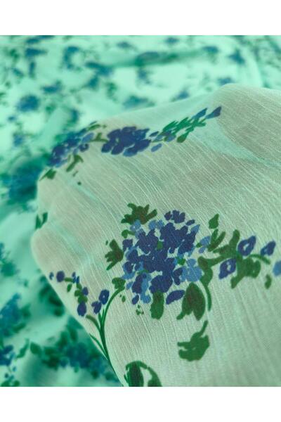 Kumaş Parça Sifon în culorile verde bleumarin (lățime 150 cm x lungime 210 cm)