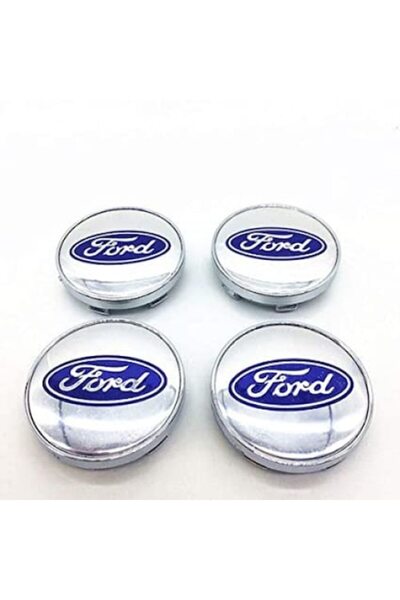 Ford Set 4 capace roți 60mm argintii/gri, Focus/Mondeo/Kuga, pentru jante aliaj