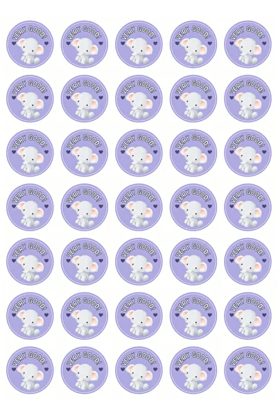 Cuppy Box Great Job Elephant 1 Sheet A4 Sticker 35 Pieces