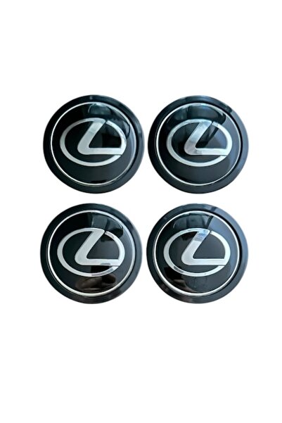 Universal Set 4 capace roti 75mm exterior, 69mm interior Lexus negre compatibil/inlocuitor janta aliaj