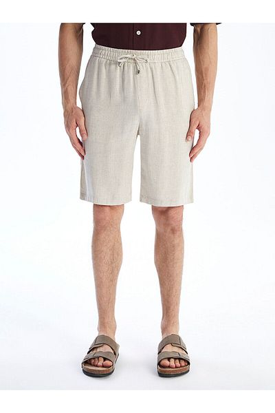 LC Waikiki Ανδρικό σορτς Standard Mold Linen Blend