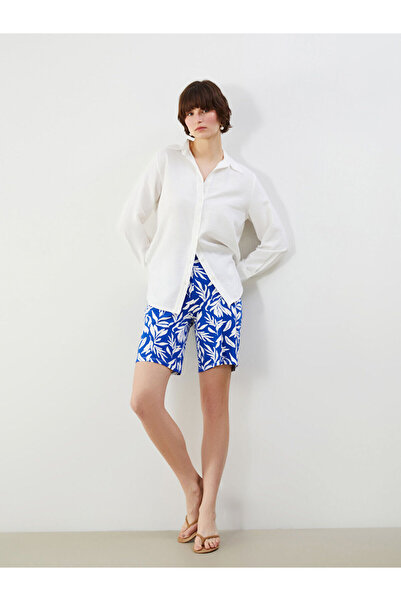 LC Waikiki New Season Patterned Women's Shorts with Elastic Waist - S5G694Z8